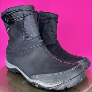 Merrell Dewbrook Zip BLack Leather Waterproof Insulated Boot US 6,5